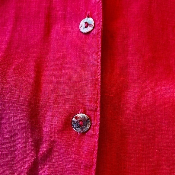 𝅺click by Colour Me Cotton 100% Linen Blouse EUC - Picture 10 of 10